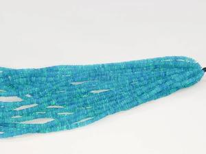 ลูกปัดโอปอลไฟเอธิโอเปีย AAA + ลูกปัด100% คริสตัลโอปอลสีฟ้าธรรมชาติสำหรับเครื่องประดับส่วนบุคคลสร้อยข้อมือลูกปัดหิน - Product Image 2