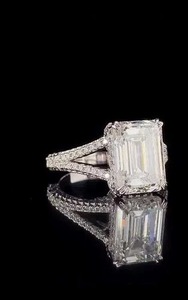 Juego de anillos de diamantes creados en laboratorio de 5 quilates de primera calidad en oro blanco de 14 quilates Impresionante joyería de compromiso de boda por K Samyak India - Product Image 6