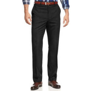 Pantaloni Eleganti da Uomo Michael Kors, Modello Flat Front, Neri, Taglia 38X32 - Product Image 1