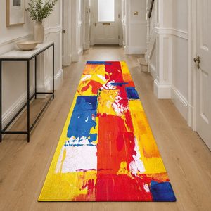 Tapis RUGS DEPOT LXDP-0680 en gros, rouge bordeaux, ethnique, kilim, imprimé numériquement, lavable en machine, chenille, antidérapant - Product Image 5
