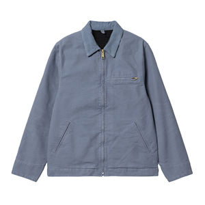 Chaqueta de poliéster de algodón pesado con cremallera personalizada para hombre, ropa de calle de talla grande lavada Vintage, temporada de moda Primavera - Product Image 1