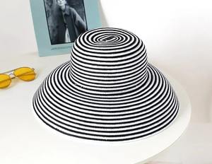 Sombreros de cubo de diseño Vintage de estilo veraniego para mujeres y niñas, Protector solar de aleros grandes de Color sólido para vacaciones en la playa - Product Image 6