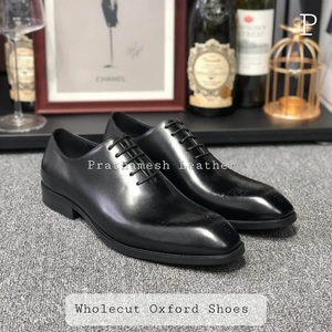 100% zapatos Oxford de cuero genuino con punta en U, punta redonda, cómodos para usos diarios, reuniones de oficina, zapatos Oxford de negocios disponibles - Product Image 4