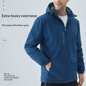 2025แจ็คเก็ตผ้านิ่มสีดำพรีเมี่ยมของผู้ชายผ้าเดนิมกันน้ำระบายอากาศได้พร้อมคอตั้งปิดซิปสำหรับฤดูหนาว - Product Image 2