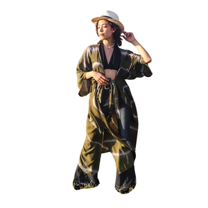 Vestido Kimono Largo Tejido Ecológico, Superventas, con Mangas Largas y Diseño Moderno para Mujer - Product Image 1