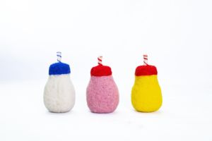 Juguetes de Peluche Hechos a Mano, Ecológicos, de Fieltro de Lana Suave, en Forma de Botella de Jugo y Leche, Lindos Regalos Educativos para Niños - Product Image 6