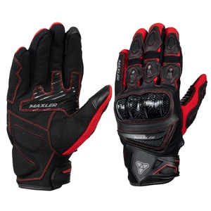 Gants de moto en cuir pour homme, à doigts entiers, légers et antidérapants pour le cyclisme, le motocross et les sports équestres (respirants) - Product Image 1
