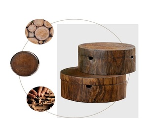 Cendrier à cigares rond en bois durable et lourd pour l'extérieur Décoration écologique pour la maison et le bureau par F.S. International - Product Image 5