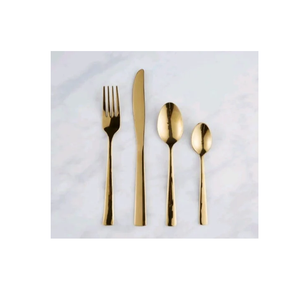 Ensemble de couverts en cuivre, cuillère en cuivre doré, simple et attrayant, cuillère en acier inoxydable, prix de gros, vaisselle, ensembles de vaisselle dorés - Product Image 5