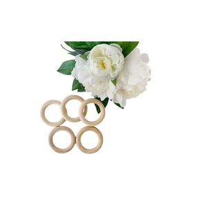 Nuevo diseño Servilleteros INS Moda Macrame Servilletero Anillo Boda Cuentas de madera Servilleteros - Product Image 1