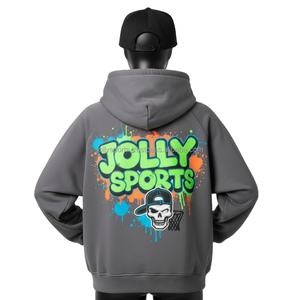 เสื้อมีฮู้ดผ้าฟลีซสำหรับผู้หญิง300สูงมีฮู้ดผ้าฟลีซสัมผัสนุ่มด้วยระบบ GSM มีโลโก้ตามสั่งพิมพ์ลายกราฟิกนีออนเสื้อมีฮู้ดแฟชั่นสไตล์สตรีทแบบเรียบง่าย - Product Image 2