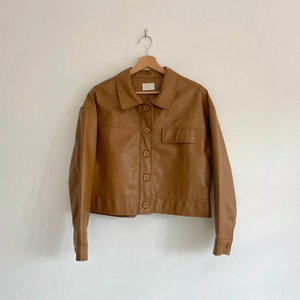 Premium Quality Women's Casual Stylish Leather <b>Jacket</b> New Trendy Zipper Style Leather <b>Jackets</b> For Women - Product Image 1