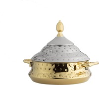 Nouveaux pots à nourriture en métal de qualité supérieure, faits à la main, luxueux, de forme ronde, pour la cuisine, en vente à bas prix