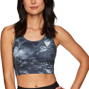 Soutien-gorge de sport respirant pour femme, logo personnalisé, position avant, imprimé intégral, soutien-gorge de sport à maintien élevé, séchage rapide, pour la salle de sport et le yoga - Product Image 1