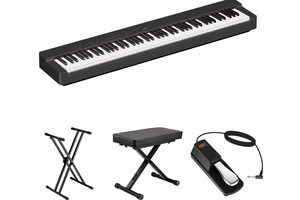 88-Key Portable Digital Piano Kit – <b>Weighted</b> Keyboard with <b>Stand</b>, Bench & Sustain Pedal - Product Image 2