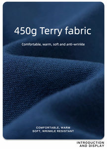 High Street ODM Customized Pullover French Terry <b>Hoodie</b> with Oversized Drop Shoulder Plain Design <b>Trendy</b> Winter Colors - Product Image 3