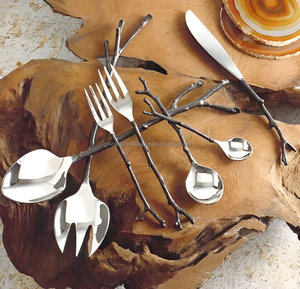 Ensemble de couverts et de service de conception de poignée de branche d'arbre antique à un prix abordable - Product Image 5