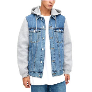 Venta al por mayor hombres Casual Denim chaquetas con capucha personalizado de manga larga de peso ligero transpirable de moda de calidad superior - Product Image 2