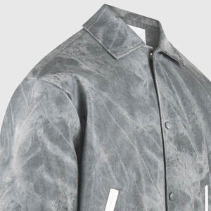 Chaqueta ligera de cuero con letras para temporada de invierno, chaqueta con letras de cuero de nuevo estilo hecha a medida para hombres - Product Image 5