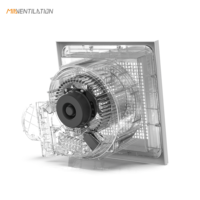 Ventilateur de plafond à économie d'énergie avec lumière pour salle de bain, extérieur et hôpital, compatible avec les systèmes CVC