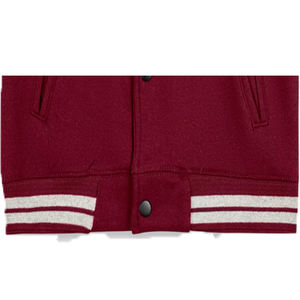 เสื้อแจ็กเก็ตทีมโรงเรียนหนังแท้สำหรับผู้ชายแผ่นปักด้านหน้ากันลมระบายอากาศได้ดีออกแบบได้ตามต้องการ - Product Image 4