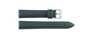 Bracelet de montre intelligente en cuir de luxe gris foncé unisexe 669, boucle en acier inoxydable, résistant à l'eau, respirant, doux, durable, 8-24 mm - Product Image 4