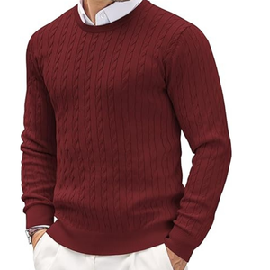 Ropa de punto a la moda para hombre, suéter de punto para hombre, algodón, OEM, venta al por mayor, proveedor de fábrica - Product Image 4