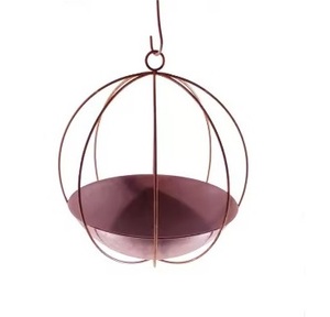 Factory Wholesale Galvanized Hanging <b>Basket</b> Round Bronze Planter With Hanging Chains <b>for</b> Outdoor Hanging <b>Plant</b> & Gardening - Product Image 4