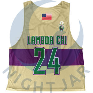 Factory Outlet Reversible Lacrosse Uniformes Logotipo sublimado personalizado Lacrosse Pinnies - Product Image 4