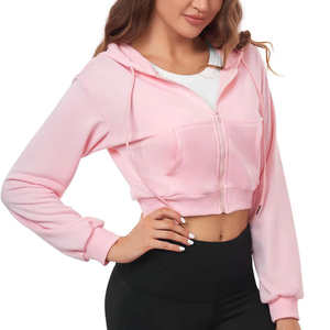 ชุดเสื้อครอปฮู้ดดี้ผู้หญิงสไตล์วินเทจ ล้างสี/สโตนวอช/แอซิดวอช พร้อมกางเกงขายาวทรงตรงและงานปักแบบเรียบ - Product Image 3