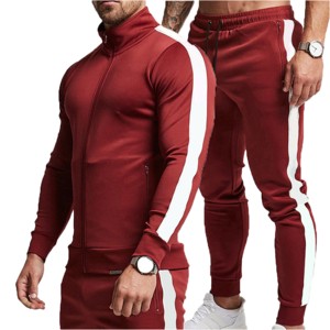 Personalizado slim fit gimnasio fitness correr chándales para hombres chándal de poliéster de alta calidad ropa deportiva para hombres cremallera chándal - Product Image 4