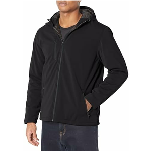 Chaqueta Softshell de calidad superior hecha a medida para hombre, ropa de invierno transpirable, capucha, estilo informal, cierre de cremallera, sólida para otoño - Product Image 2