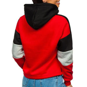 Sudadera con Capucha para Mujer, de Manga Larga, Transpirable, de Algodón/Poliéster de Alta Calidad, con Contraste de Color, Servicio OEM ODM, Hecho a Medida, para Invierno - Product Image 2