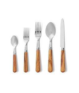 <b>Prime</b> Quality Stainless Steel Mirror Polished with Wooden Handles Modern Design Flatware Set for Kitchen Accessories - Product Image 1