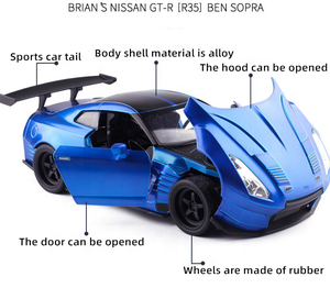 Z <span class=keywords><strong>jada</strong></span> เครื่องชั่ง1:24 GTR โมเดลรถโมเดลรถเหล็กหล่อ R35และเป็นของขวัญสำหรับวันเกิด - Product Image 2