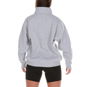 เสื้อสเวตเชิ้ตผู้หญิงแบบซิป 1/4  ผ้าฝ้าย 100% คุณภาพพรีเมียม น้ำหนักเบา แห้งเร็ว รับสกรีนโลโก้ตามสั่ง - Product Image 2