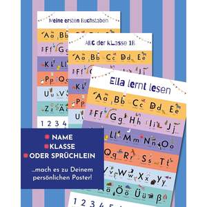 Affiche ABC au design moderne personnalisé avec des motifs d'animaux et aide à la comptabilité 61 x 91,5 cm Art mural - Product Image 3