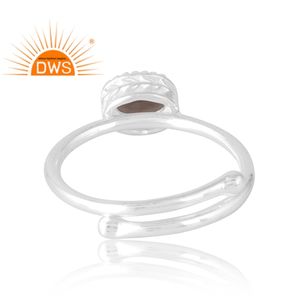 Anillo de piedras preciosas ahumadas naturales de Plata de Ley 925 más vendido, joyería personalizada para mujer, regalo para ella - Product Image 2
