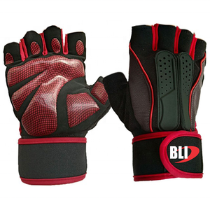 Heavy Duty Leather Half Finger <b>Weight</b> Lifting <b>Gloves</b> with Quick Drying Fasten Closure Custom Design for Unisex Use - Product Image 2
