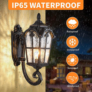 Crépuscule à l'aube applique murale extérieure noir 17 pouces extérieur étanche porche applique murale pour porte de garage de <span class=keywords><strong>maison</strong></span> - Product Image 3