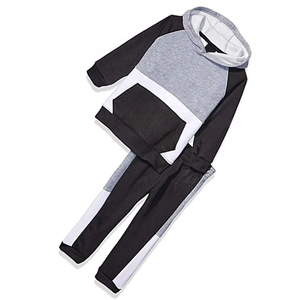 Customized Vintage Men's Set High Quality 100% Cotton Fleece Heavyweight 140g Zipper Two-Piece Baggy Pants <b>Hooded</b> Jacket Printed - Product Image 2