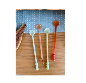 Cuillère de bar et cuillère à mélanger en résine durable et design Cuillère à café gravée à la main Cuillères et fourchettes de service - Product Image 2