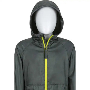 Veste coupe-vent zippée style High Street pour hommes, respirant, séchage rapide, polyester et toile de nylon, prix de gros - Product Image 5