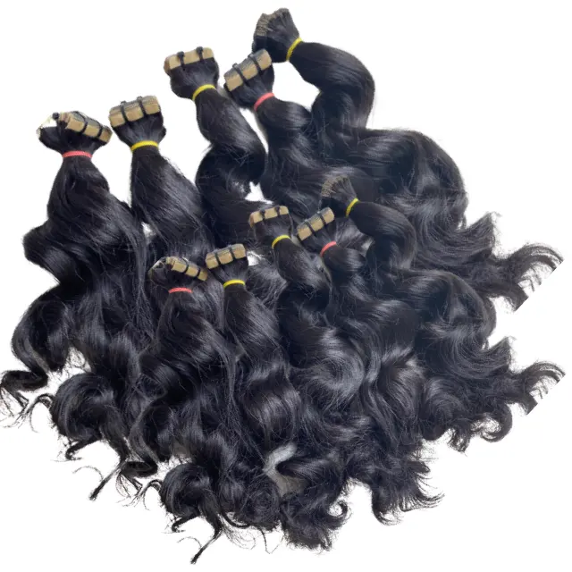 Factory Price 100 Human Hair Remy Mongolian Cambodian 3c Curly Hair Tape In Hair