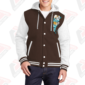 Veste universitaire élégante et chaude pour hommes avec capuche 100% coton polaire brodé Technics imprimé numérique teint uni pour l'hiver - Product Image 3