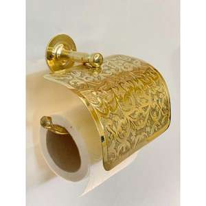 Elegante servilletero de latón con construcción de metal de primera calidad y grabado real que agrega elegancia a las mesas de banquetes de boda - Product Image 6