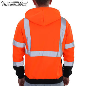 High Visibility Waterproof Reflective <b>Hoodies</b> Windproof Rainproof Warm Safety <b>Working</b> Wear <b>Hoodies</b> - Product Image 2