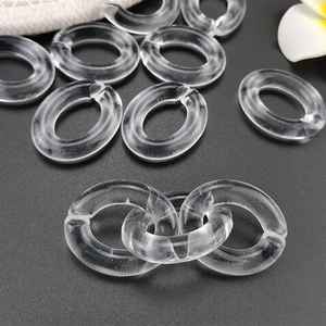 Résine grand lien Vintage Style Blanc Couleur Mélange Punk Évider Grand Chunky Rond Long Acrylique Résine Lien Chaîne - Product Image 1