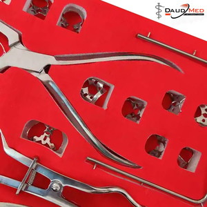 Kit d'outils d'orthodontie pour barrage en caoutchouc Instruments dentaires en gros pour barrage en caoutchouc en acier inoxydable - Product Image 4