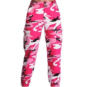 Dernier produit 2025 rose chasse randonnée 4 piquets transfert de chaleur imprimé écologique velours côtelé Cargo Joggers jambe large respirant - Product Image 1